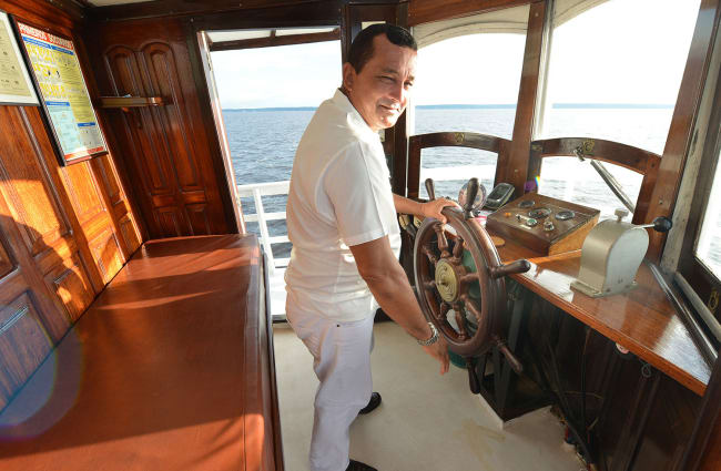 A captain on the bridge