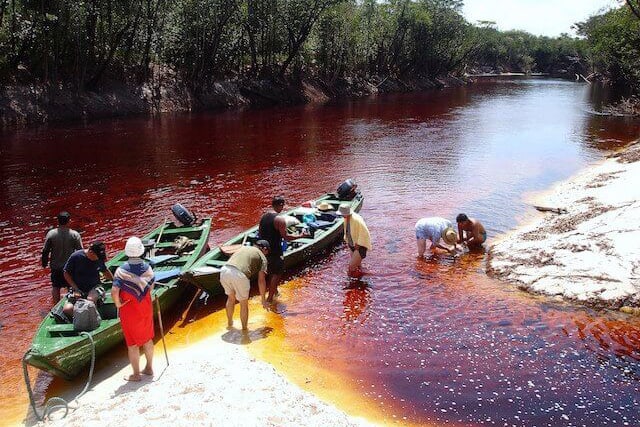 Iara's 5-Day Charter Cruise Day Four - Canoeing from the beach.
