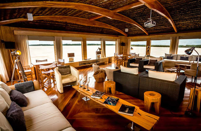 Indoor lounge onboard