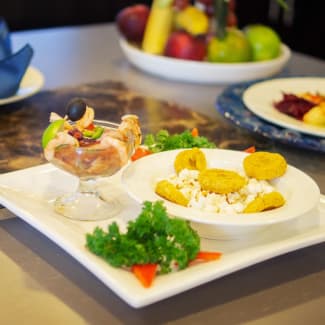 Elegant meal on a plate