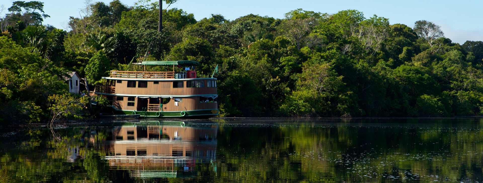 Ship on the calm river